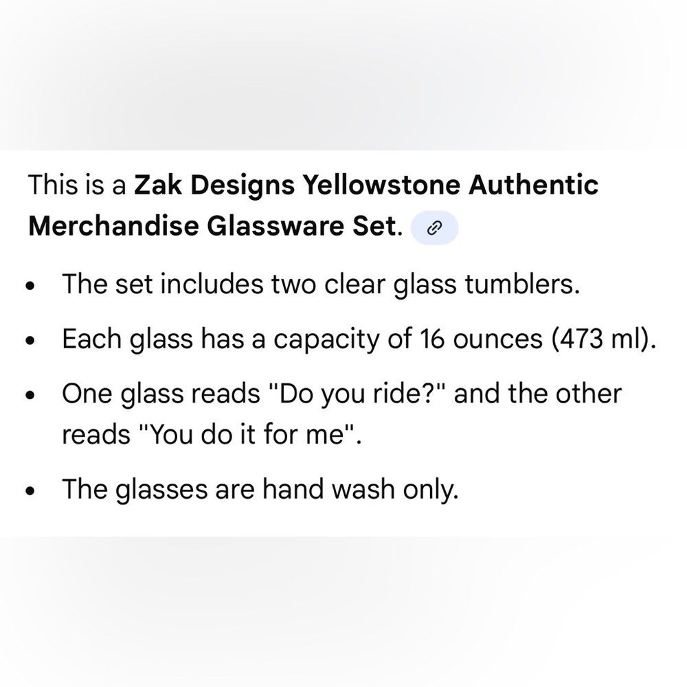 NIB Yellowstone Authentic Merchandise Glassware two(2)
16oz/473ml Glasses - Picture 3 of 16